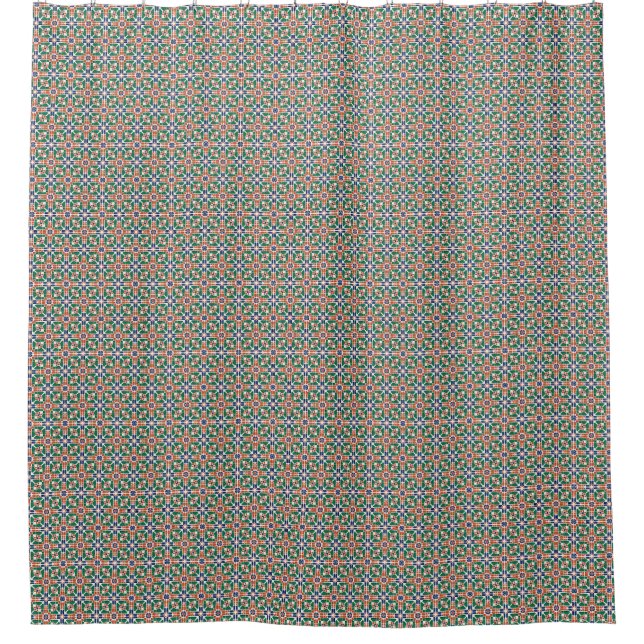 Cortina De Ducha Moroccan Zellige Inspired Geometric Shower Curtain (Anverso)
