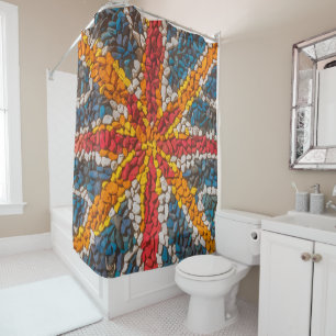 Cortina De Ducha Mosaico vibrante Union Jack
