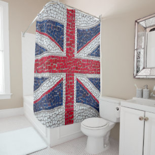 Cortina De Ducha Mosaico vibrante Union Jack