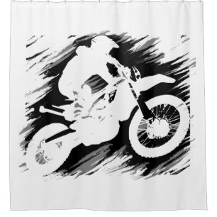 Cortina De Ducha Motocross Carreras de motocicleta deportiva compet