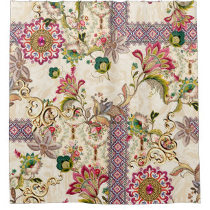 Cortina De Ducha Mughal Floral Paisley
