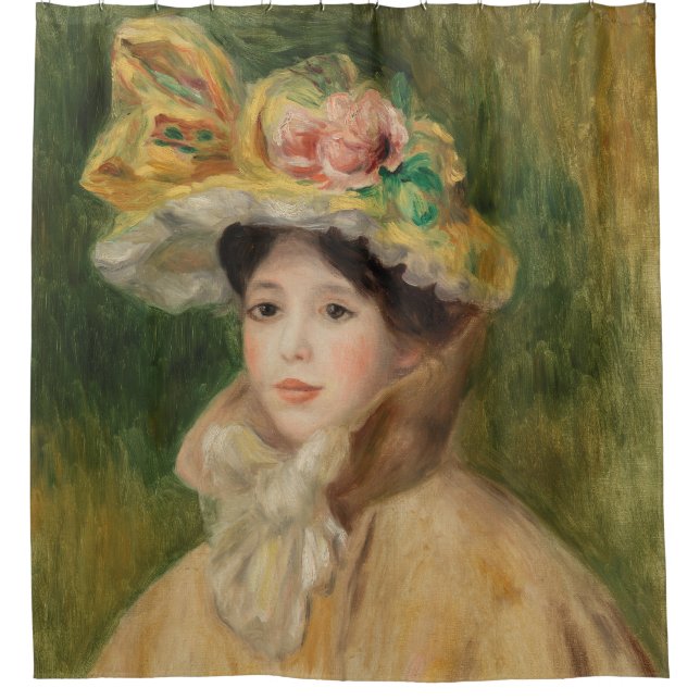 Cortina De Ducha Mujer con capelina por Pierre Auguste Renoir (Anverso)