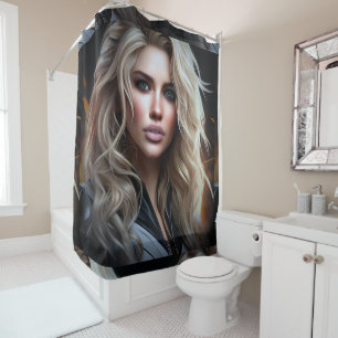 Cortina De Ducha Mujer rubia