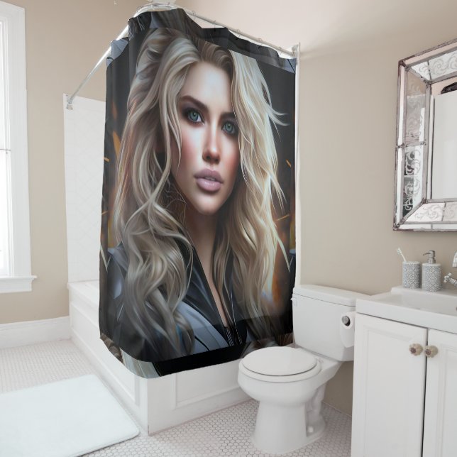 Cortina De Ducha Mujer rubia (In situ)