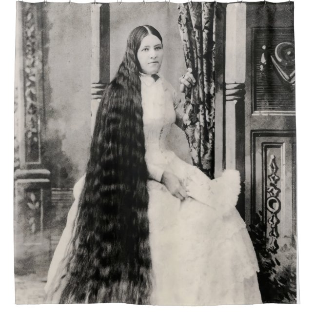 Cortina De Ducha Mujer victoriana con pelo largo (Anverso)