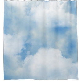 Cortina de ducha mullida de las nubes