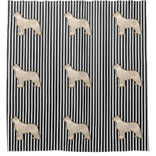 Cortina de ducha multi del oro del perro de