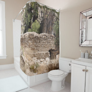 Cortina De Ducha Muro de piedra en un cañón del desierto