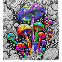 Cortina De Ducha Mushroom mágico