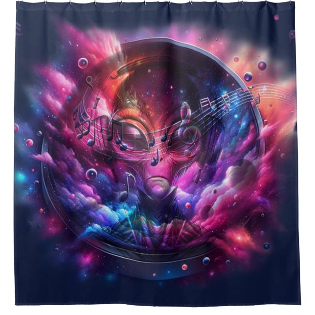Cortina De Ducha Música Galactica (Anverso)