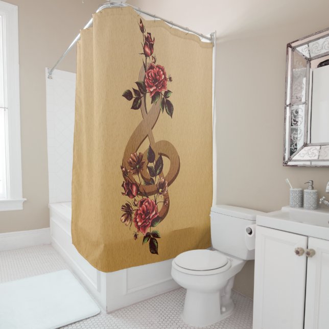 Cortina De Ducha Música y Rosas (In situ)