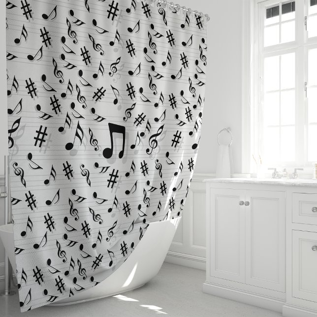 Cortina De Ducha Musical Notes Shower (Subido por el creador)