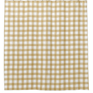 Cortina De Ducha Mustard Yellow English Country Check Planté