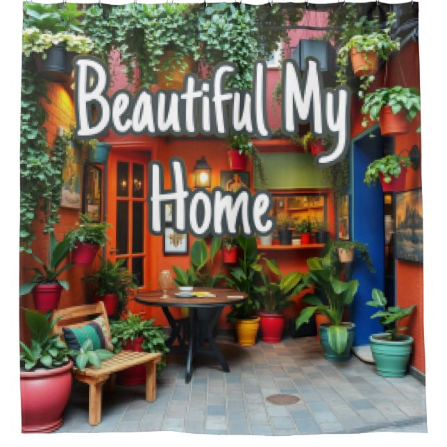 Cortina De Ducha My Beautiful Home  (Anverso)