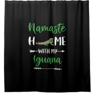 Cortina De Ducha Namaste Casa Con Mi Iguana Divertida Iguana Y Yoga
