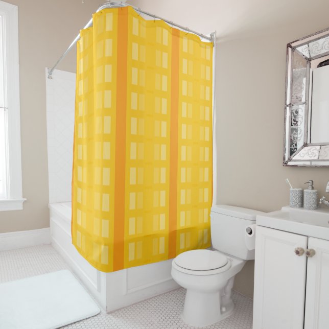 Cortina De Ducha Naranja Amarillo 10 (In situ)
