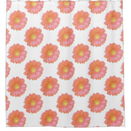 Cortina De Ducha Naranja gerbera daisy