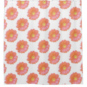 Cortina De Ducha Naranja gerbera daisy