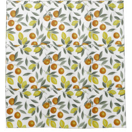 Cortina De Ducha Naranja y limón