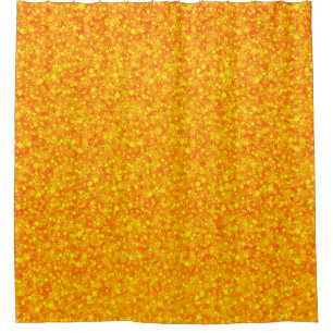 Cortina De Ducha Naranja Y Purpurina Amarillo Y Parkelis