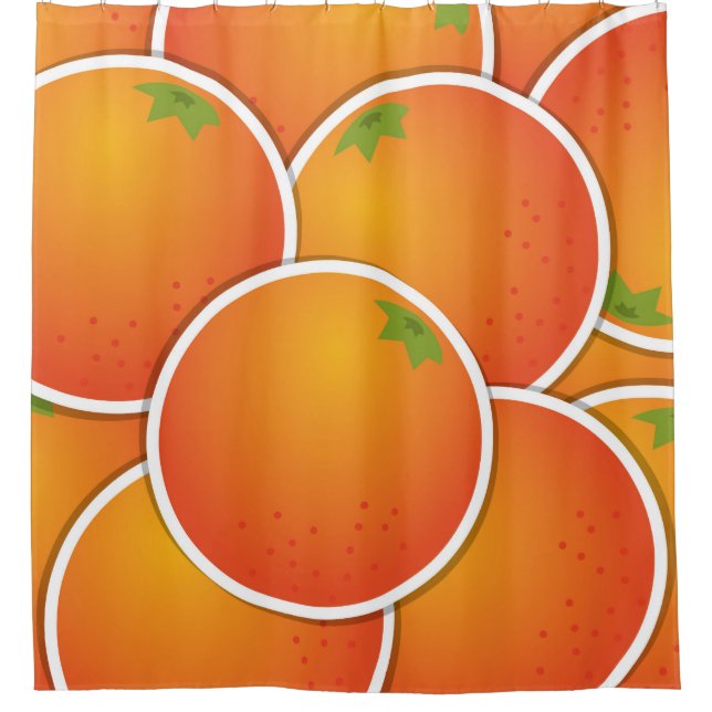 Cortina De Ducha Naranjas graciosos (Anverso)