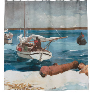 Cortina De Ducha Nassau de Winslow Homer Art Sailboat Memory Foz