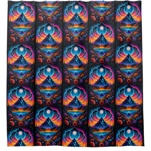 Cortina De Ducha naturaleza de los copos de nieve Tapiz (Anverso)