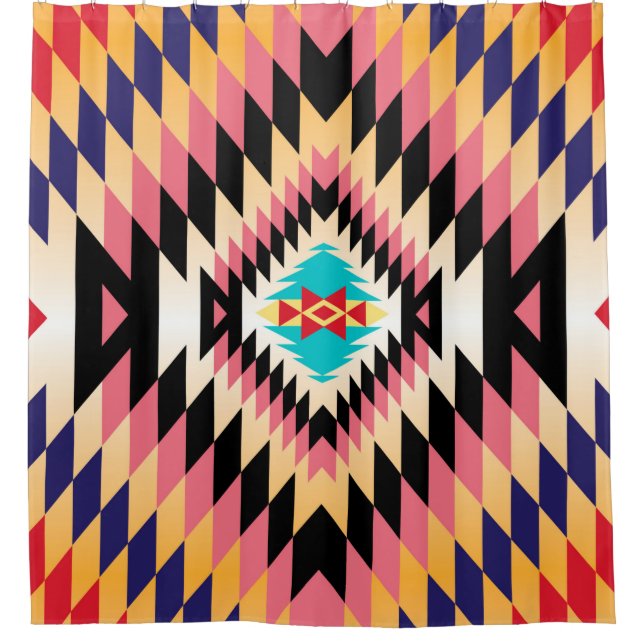 Cortina de ducha Navajo Design-7 (Anverso)