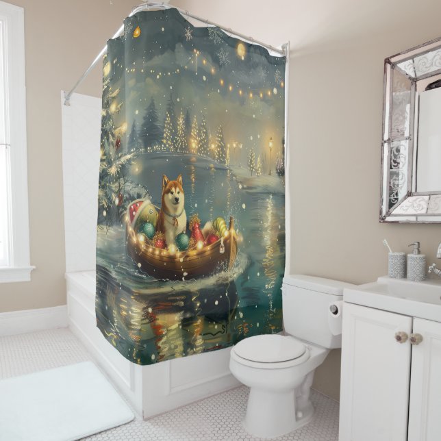 Cortina De Ducha Navidades Akita Festividad (In situ)