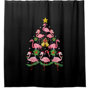 Cortina De Ducha Navidades - Árbol de Navidad de flamenco