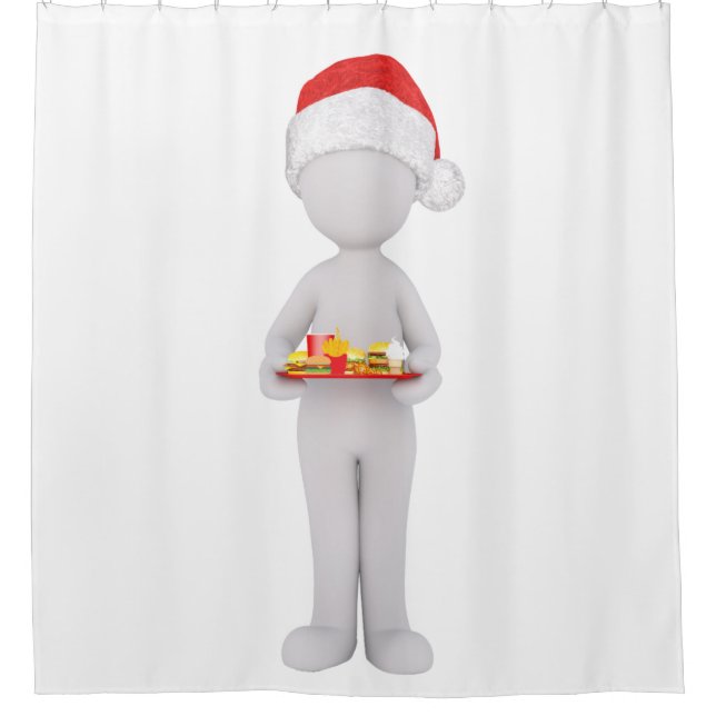 Cortina De Ducha navidades burger santa (Anverso)