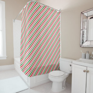 Cortina De Ducha Navidades Candy Stripe