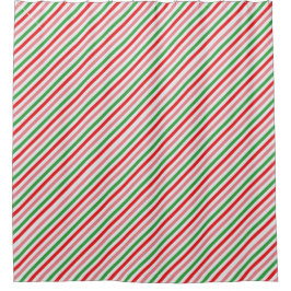 Cortina De Ducha Navidades Candy Stripe