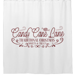Cortina De Ducha Navidades de Candy Cane Lane