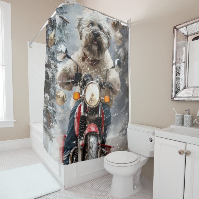 Cortina De Ducha Navidades de motociclismo de perros de La Habana (In situ)