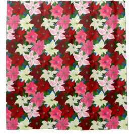 Cortina De Ducha Navidades de Poinsettias