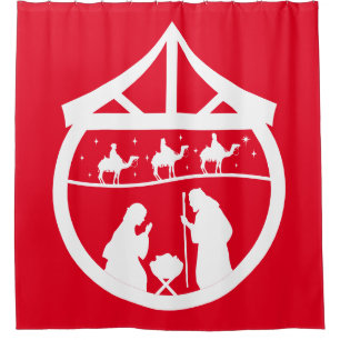 Cortina De Ducha Navidades de Wisemen Nativity