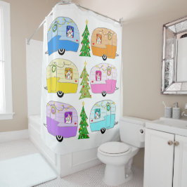 Cortina De Ducha Navidades del Camper RV de Motohome Trailer Xmas