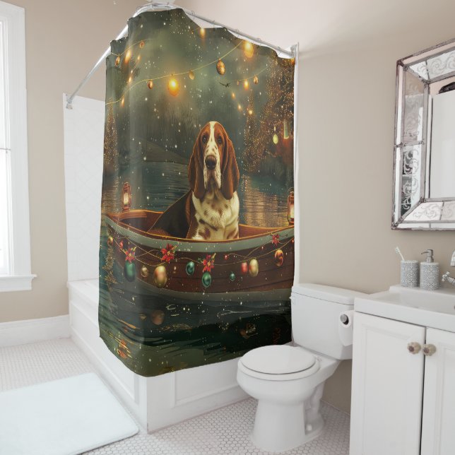 Cortina De Ducha Navidades del Hound de Basset (In situ)