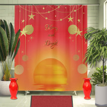 navidades "Feliz y brillante" Sun Red and Gold
