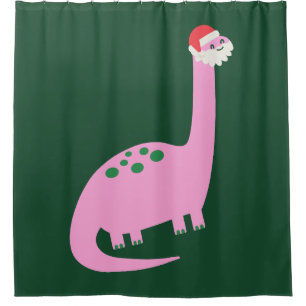 Cortina De Ducha navidades feos dinosaurio brontosauro