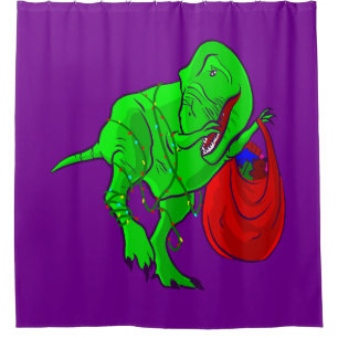 Cortina De Ducha navidades feos dinosaurio tyrannosaurus rex