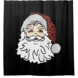 Cortina De Ducha navidades feos santa claus espeluznante alfombra d