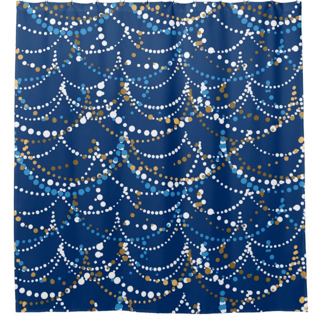 Cortina De Ducha Navidades garland: patrón ininterrumpido festivo (Anverso)