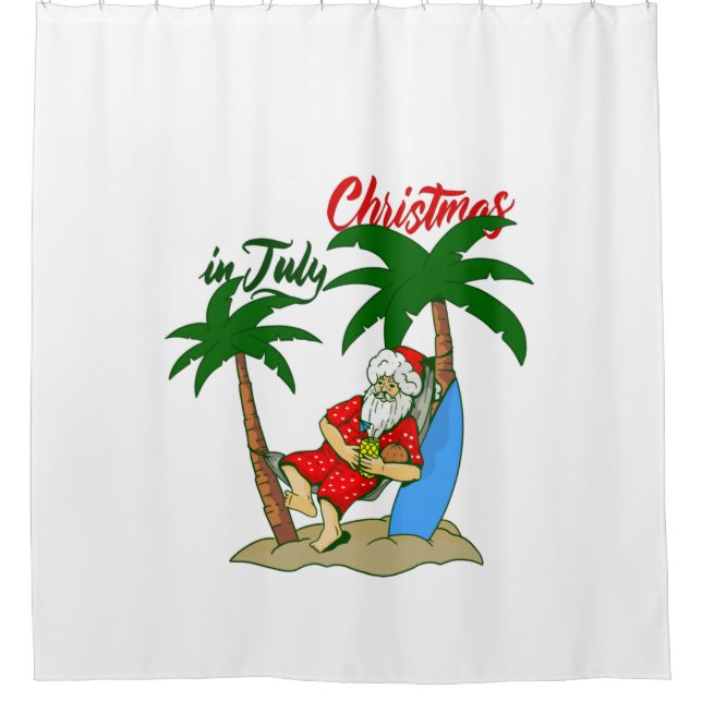 Cortina De Ducha navidades july tropical santa claus (Anverso)