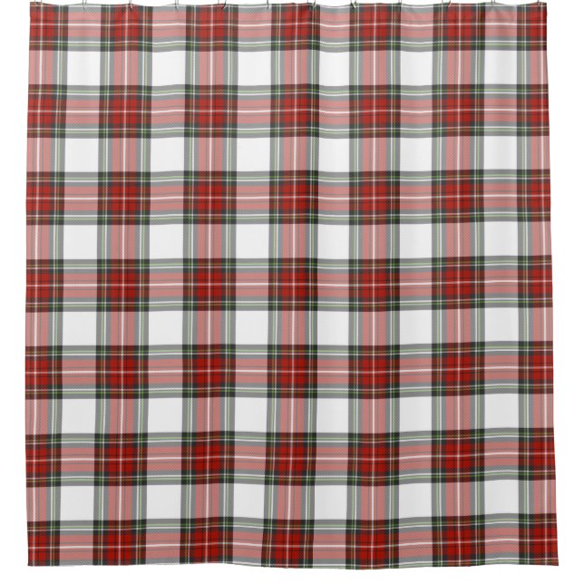 Cortina De Ducha Navidades Red Tartan Check Plaid (Anverso)