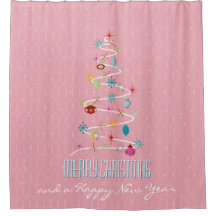 Navidades rosados del árbol de Navidad retro