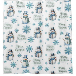 Cortina De Ducha Navidades Snowman
