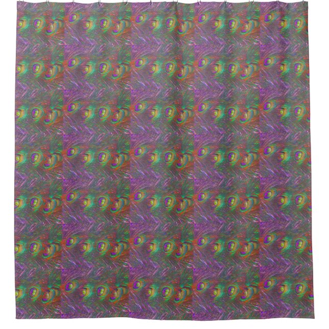Cortina De Ducha Navidades Tinsel Peacock Feathers (Anverso)