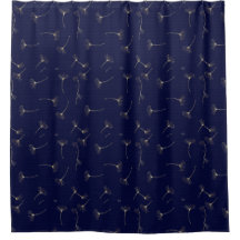 Cortina de ducha Navy Ginkgo